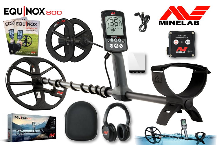 Minelab Equinox 800 Metalldetektor mit zusätzlicher 15cm Suchspule