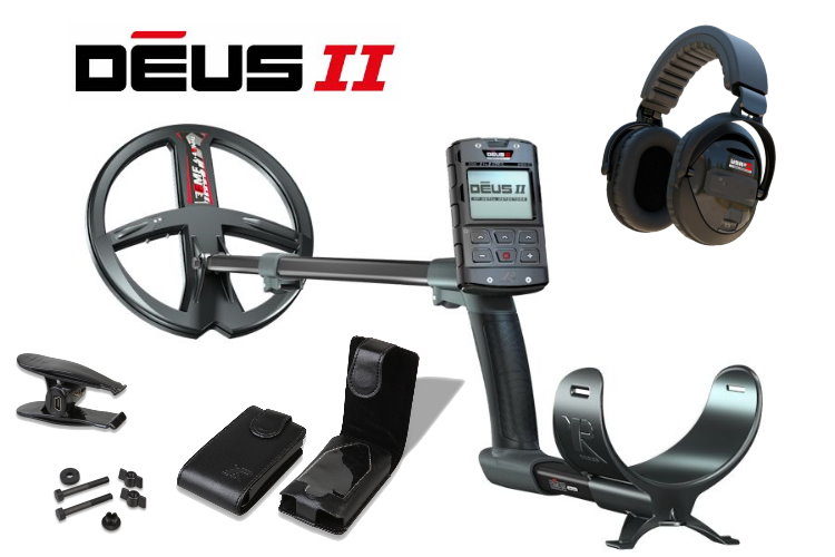 Metalldetektor XP Deus 2 mit 22.5cm Spule und Stereo Funkkopfh&ouml;rer WSA XL ST